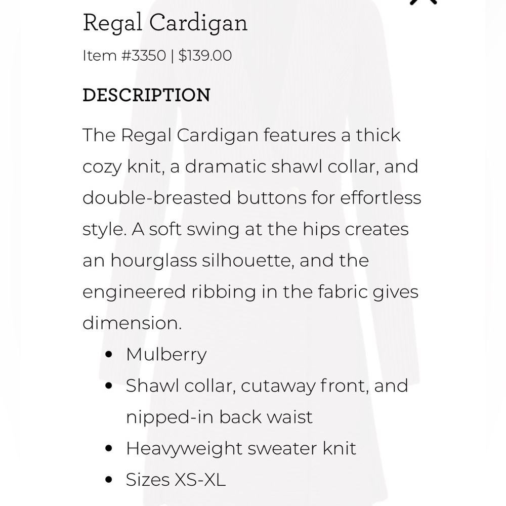 CAbi Burgundy Ribbed Cardigan - Picture 7 of 7
